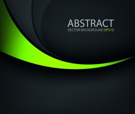 Colored wave with black background vector 04