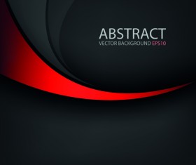 Colored wave with black background vector 05