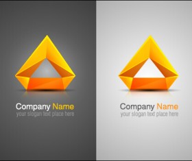 Colorful abstract company logos set vector 02