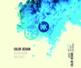 Colorful ink cloud background vector material 01