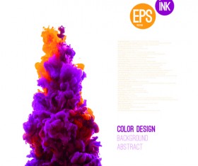 Colorful ink cloud background vector material 03
