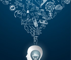 Concept idea business background vector 05