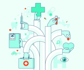 Concept medical business template vector 05