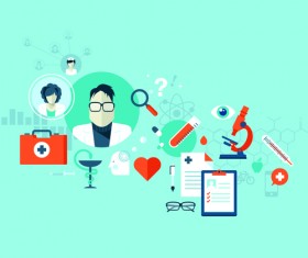 Concept medical business template vector 07