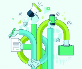 Creative Internet communication business template vector 02