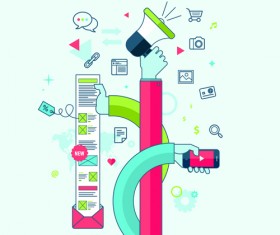 Creative Internet communication business template vector 03