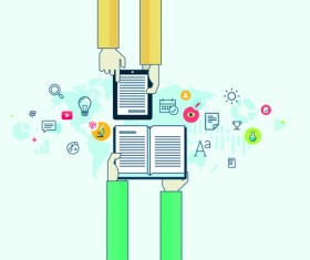 Creative Internet communication business template vector 07