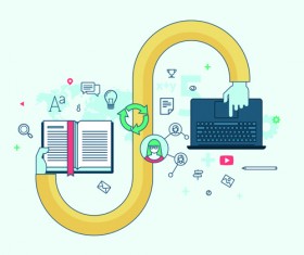 Creative Internet communication business template vector 08