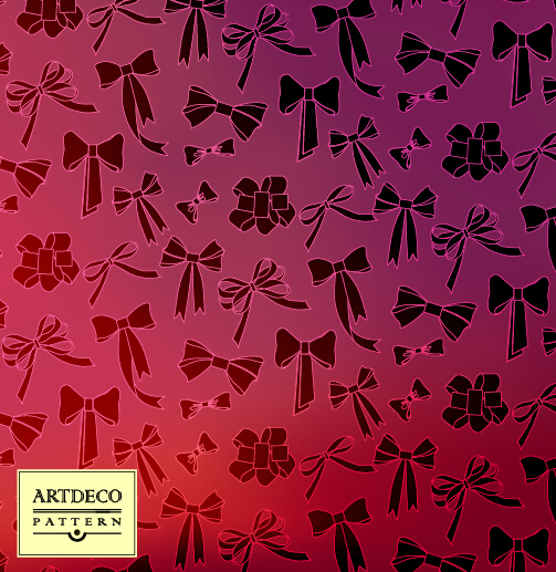 Creative bow seamless pattern vector