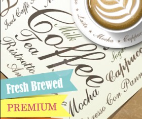 Creative coffee poster advertising design vector