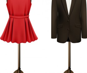 Creative evening dress vector material