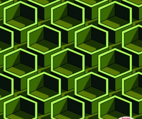 Creative hexahedron vector seamless pattern vector 04