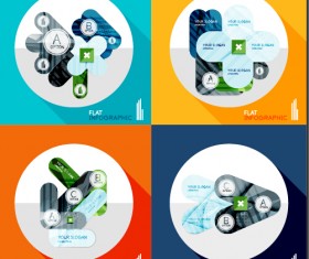 Creative infographic flat icons vector 01