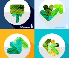 Creative infographic flat icons vector 02