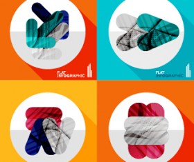 Creative infographic flat icons vector 03