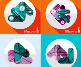 Creative infographic flat icons vector 04