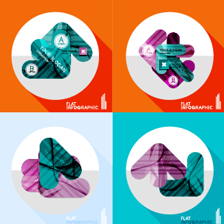Creative infographic flat icons vector 04