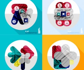Creative infographic flat icons vector 05