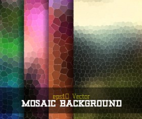 Creative mosaic background art vector 02