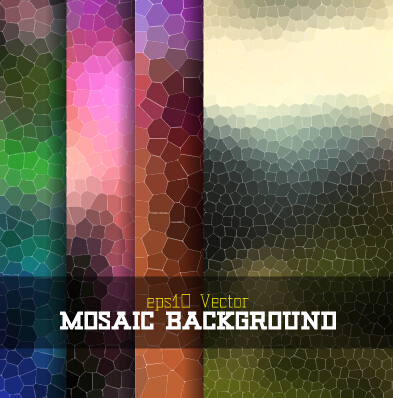 Creative mosaic background art vector 02