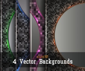 Creative mosaic background art vector 03