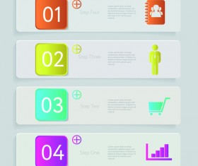 Creative number business banner vector material 01