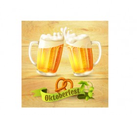 Creative oktoberfest beer poster vector 02