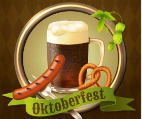 Creative oktoberfest beer poster vector 03