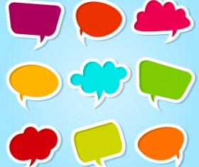 Different colored speech bubbles vector