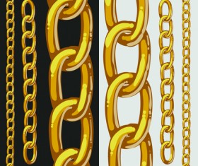 Different metal chain borders vector set 05