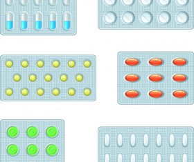 Different tablets and capsules design vector 02