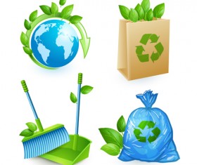 Ecology with environmental icons vector