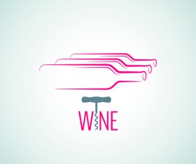 Elegant wine logo design graphic vector 01