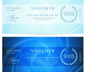 Exquisite vouchers template design vector set 02