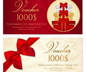 Exquisite vouchers template design vector set 07