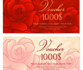 Exquisite vouchers template design vector set 08