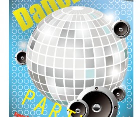 Fashion dance party flyer vector material 01