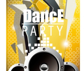 Fashion dance party flyer vector material 02