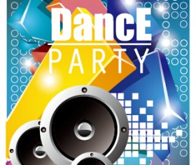 Fashion dance party flyer vector material 04