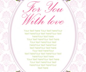 Flower frames with pattern vector background 01