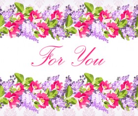 Flower frames with pattern vector background 02