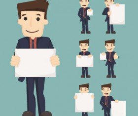 Funny business people character creative vector 01