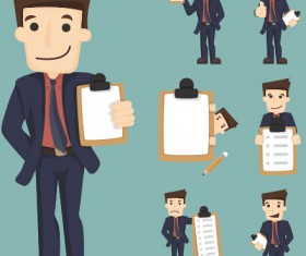 Funny business people character creative vector 02