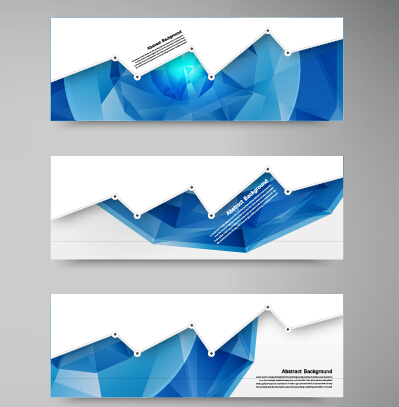 Geometric shapes abstract banners graphic vector 01
