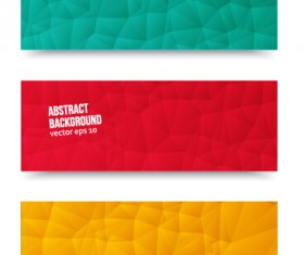 Geometric shapes abstract banners graphic vector 03