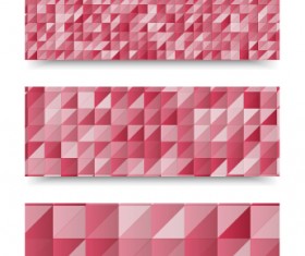 Geometric shapes abstract banners graphic vector 04