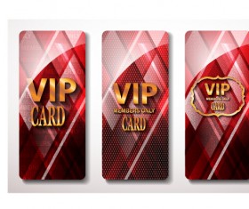 Glass textured VIP cards vector