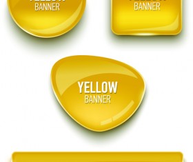 Glass textured color banners graphic vector 03