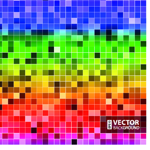 Gloss color mosaic background graphic vector 05