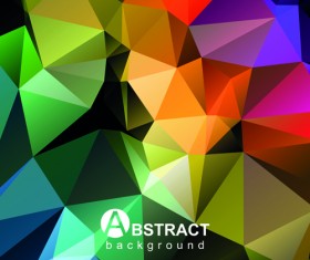 Gloss geometric polygonal vector background art 01
